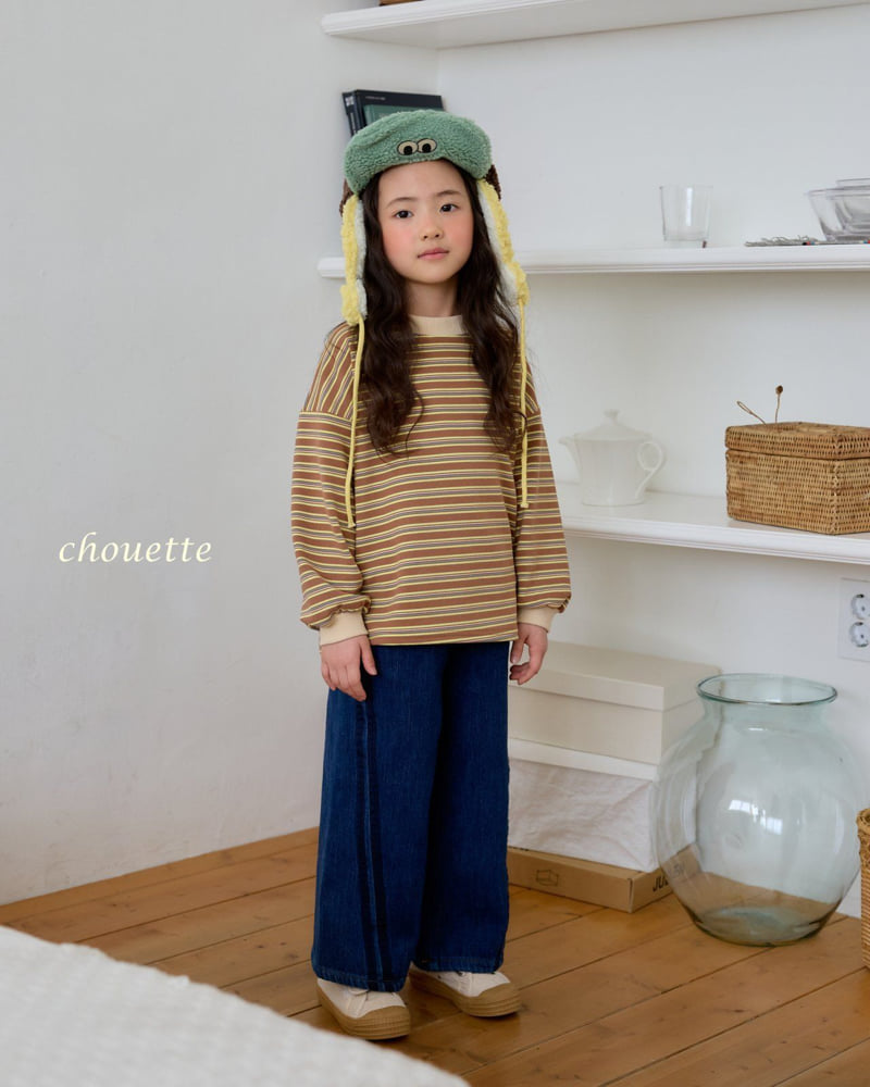 Chouette - Korean Children Fashion - #littlefashionista - Curve Tape Double Denim Pants - 10