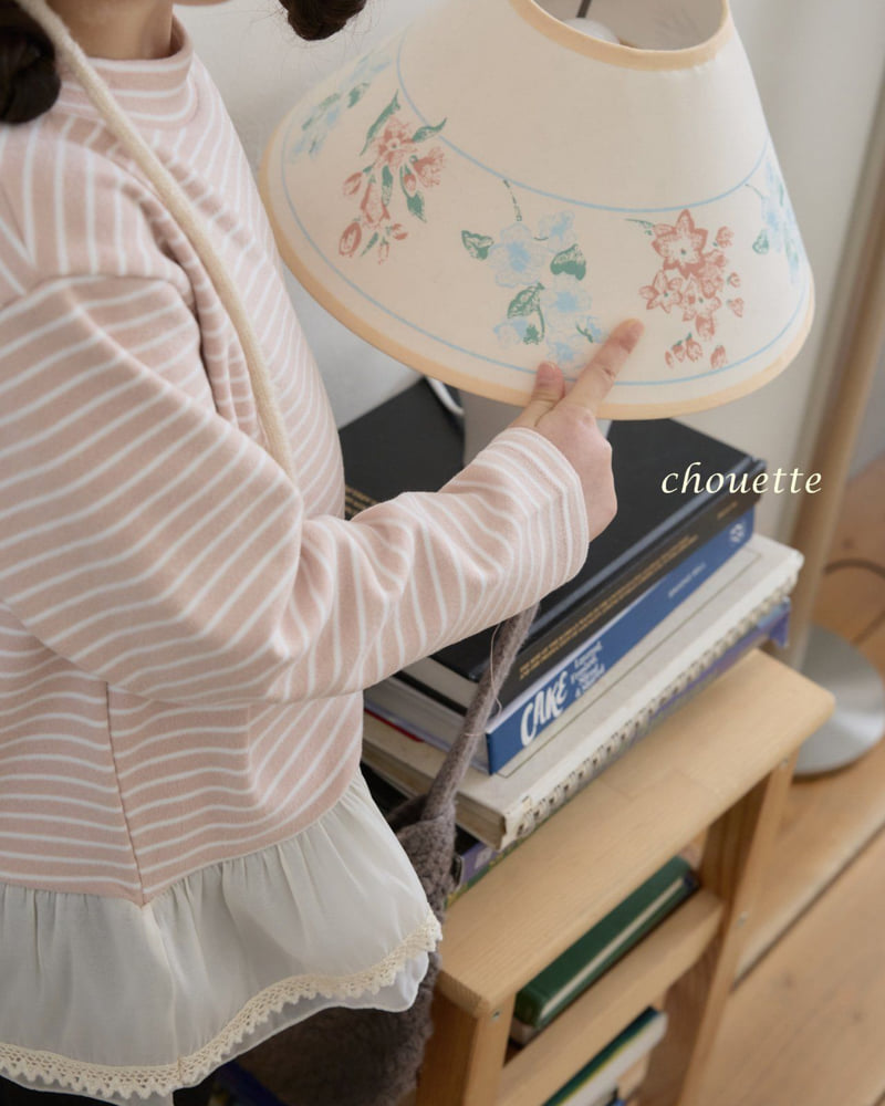 Chouette - Korean Children Fashion - #magicofchildhood - Striped Frill Tee - 8