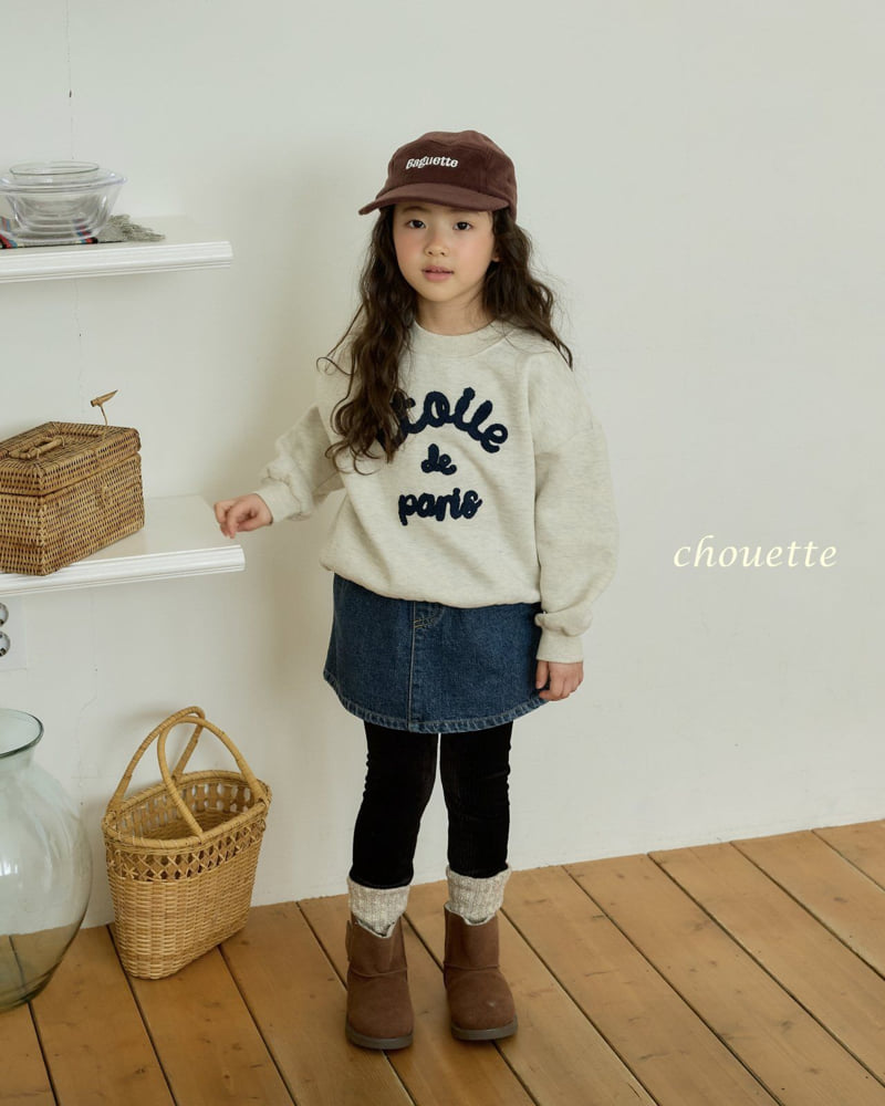 Chouette - Korean Children Fashion - #littlefashionista - Heart Denim Fleece Skirt - 4