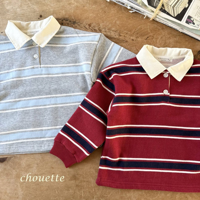Chouette - Korean Children Fashion - #magicofchildhood - Fleece Rugby Collar Tee - 4