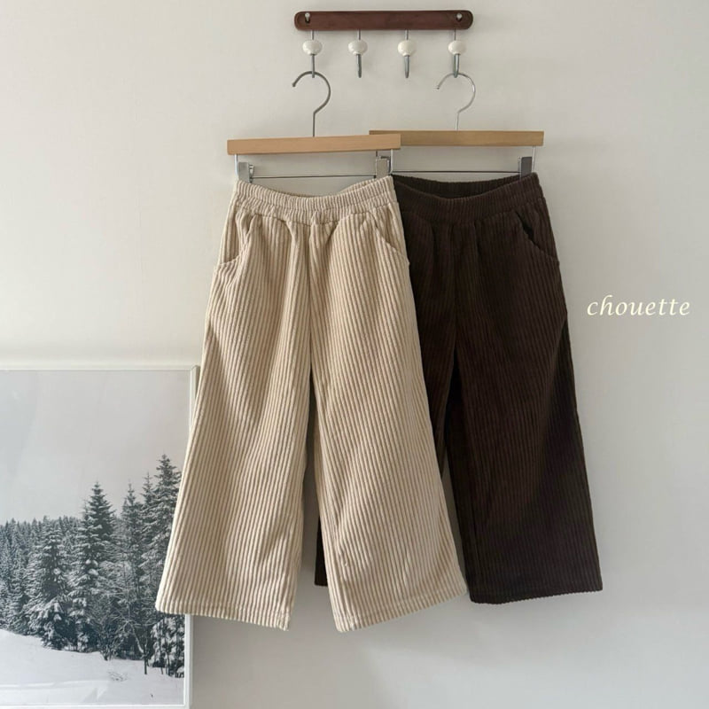 Chouette - Korean Children Fashion - #prettylittlegirls - Corduroy Fleece Pants