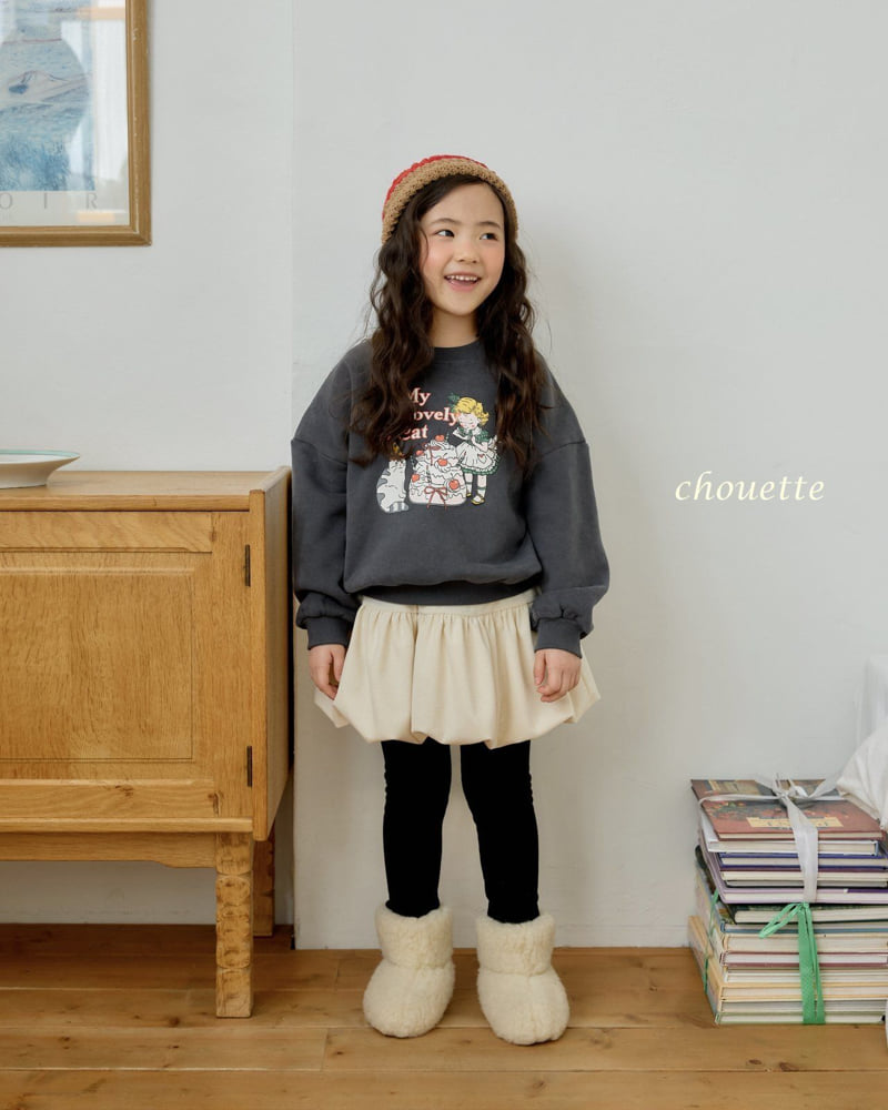 Chouette - Korean Children Fashion - #minifashionista - Kitten Sweatshirt - 4