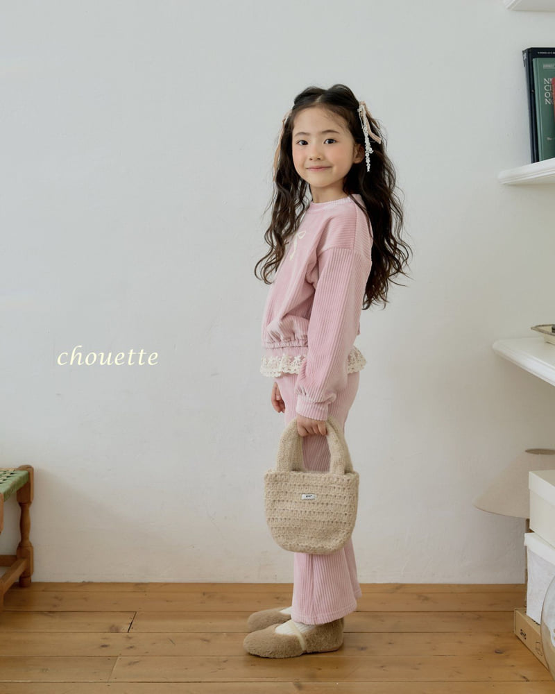 Chouette - Korean Children Fashion - #prettylittlegirls - Velour Frill Set - 3