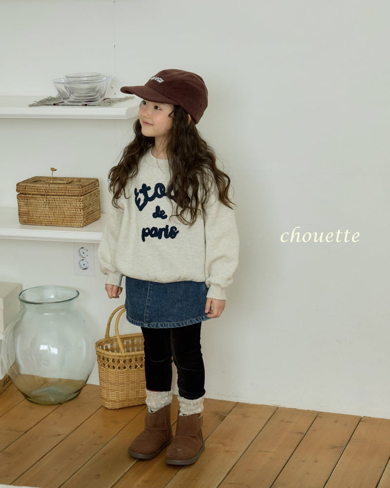 Chouette - Korean Children Fashion - #stylishchildhood - Heart Denim Fleece Skirt - 9