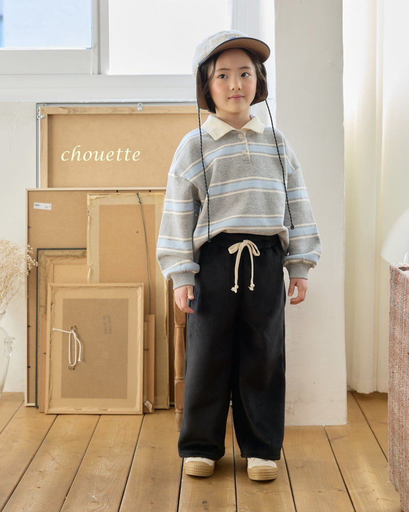 Chouette - Korean Children Fashion - #stylishchildhood - Fleece Rugby Collar Tee - 8