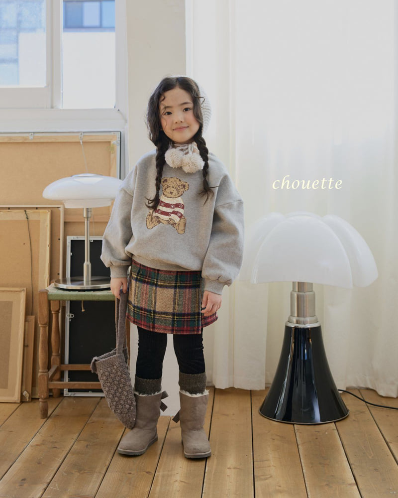 Chouette - Korean Children Fashion - #stylishchildhood - Tartan Wool Culotte Pants - 5