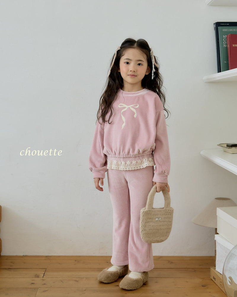 Chouette - Korean Children Fashion - #prettylittlegirls - Velour Frill Set - 4