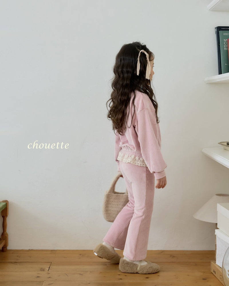 Chouette - Korean Children Fashion - #toddlerclothing - Velour Frill Set - 5