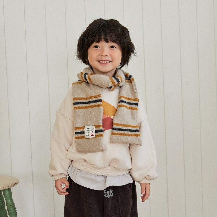 Cou Cou - Korean Children Fashion - #Kfashion4kids - Cou Knit Stripe Muffler - 5