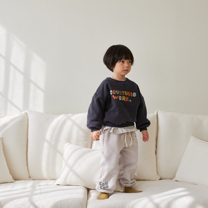 Cou Cou - Korean Children Fashion - #Kfashion4kids - Cou Color Embroidery Sweatshirt - 8