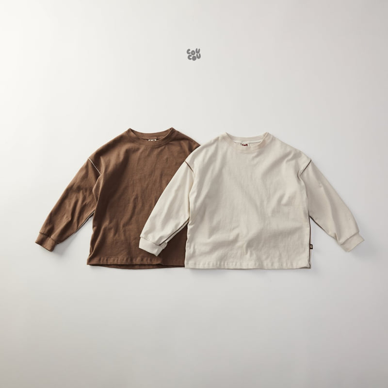 Cou Cou - Korean Children Fashion - #childofig - Piping Simple Tee - 12