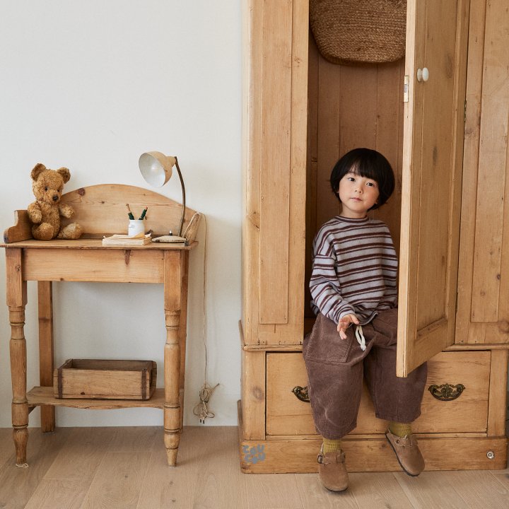 Cou Cou - Korean Children Fashion - #childofig - Stripe Knit Tee - 3