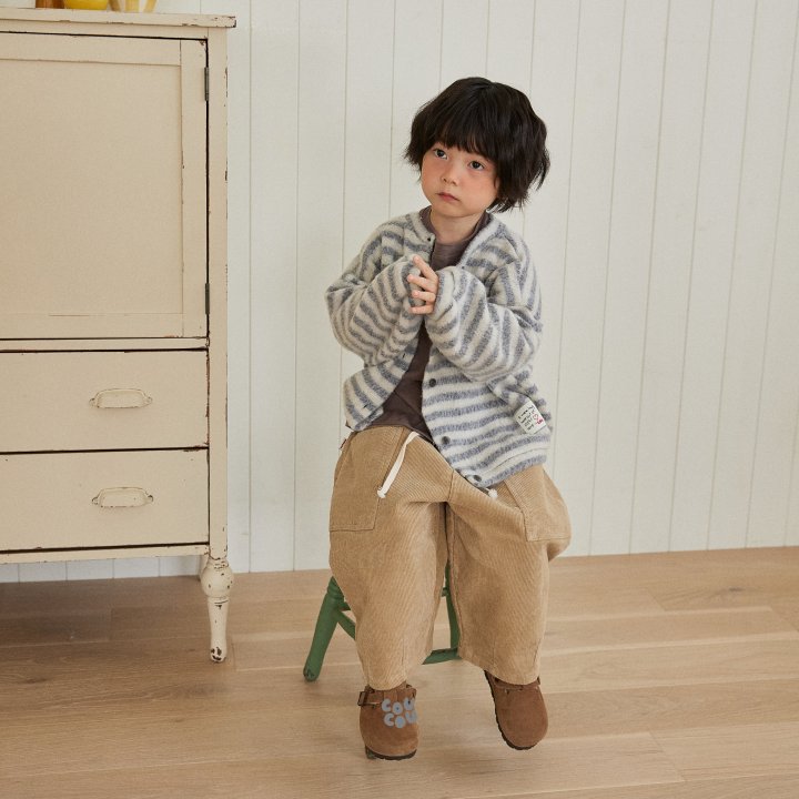 Cou Cou - Korean Children Fashion - #childofig - Stripe Knit Cardigan