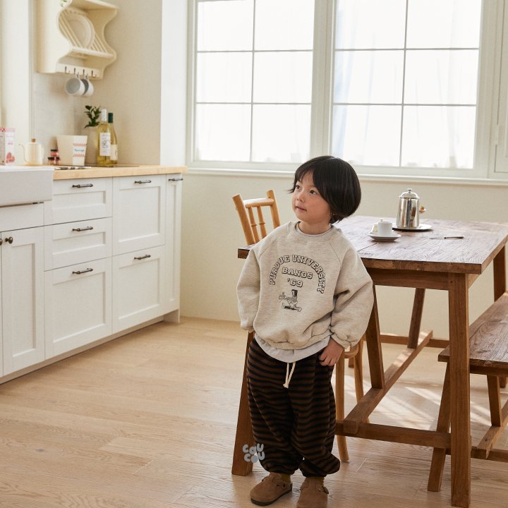 Cou Cou - Korean Children Fashion - #childofig - Stripe Fleece Pants - 11