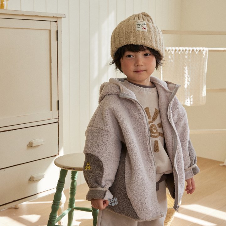 Cou Cou - Korean Children Fashion - #childofig - Smile Fleece Jacket - 8