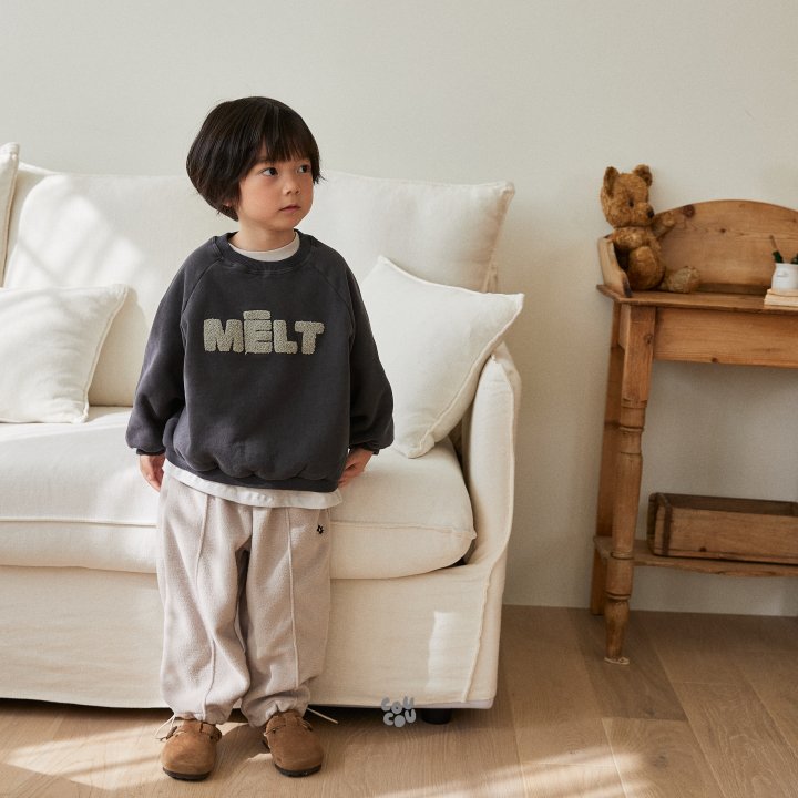 Cou Cou - Korean Children Fashion - #childofig - Melt Handle Embroidery Sweatshirt - 6