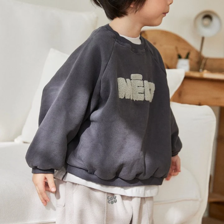 Cou Cou - Korean Children Fashion - #childofig - Melt Handle Embroidery Sweatshirt - 7