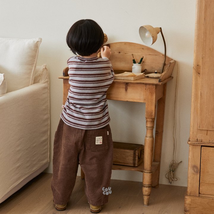 Cou Cou - Korean Children Fashion - #childrensboutique - Corduroy Balloon Pants - 10