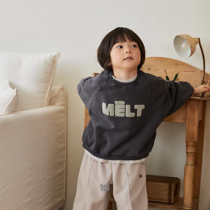 Cou Cou - Korean Children Fashion - #childrensboutique - Melt Handle Embroidery Sweatshirt - 8