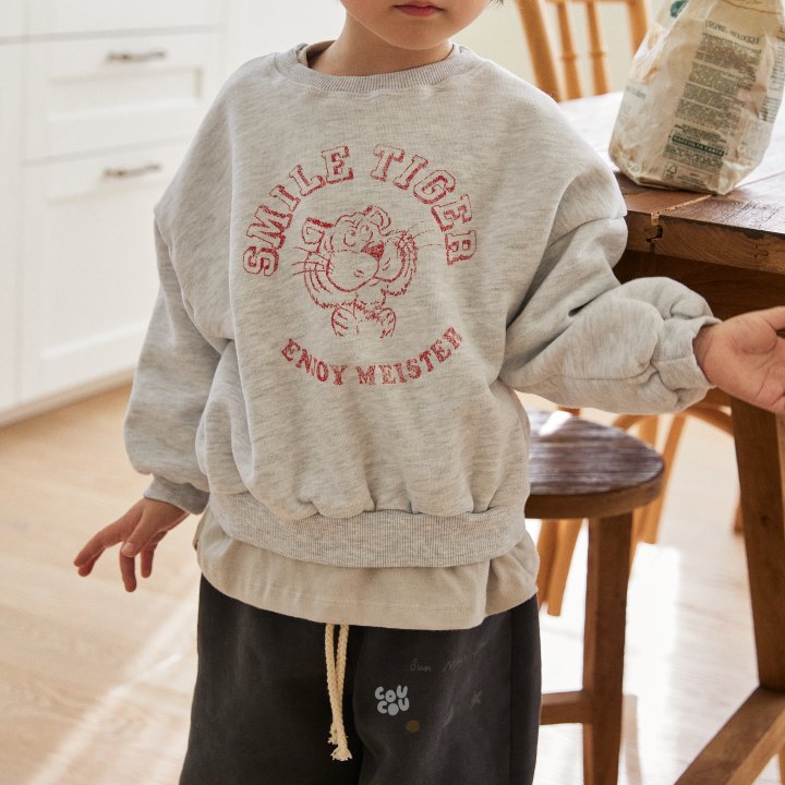 Cou Cou - Korean Children Fashion - #designkidswear - Tiger Sweatshirt - 6
