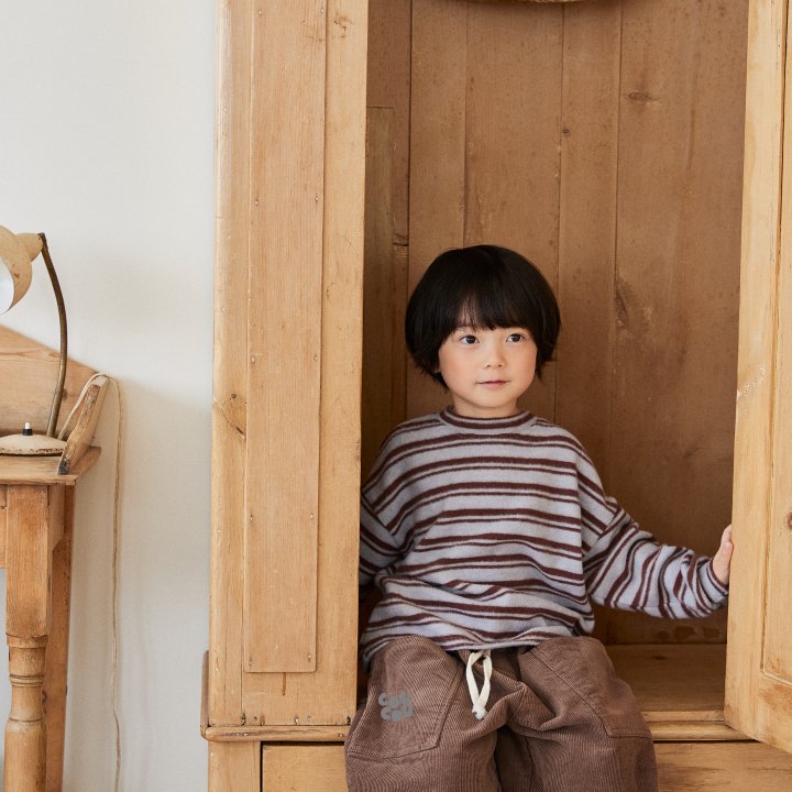 Cou Cou - Korean Children Fashion - #designkidswear - Stripe Knit Tee - 5