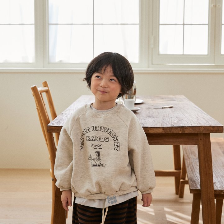 Cou Cou - Korean Children Fashion - #fashionkids - Band Raglan Sweatshirt - 11
