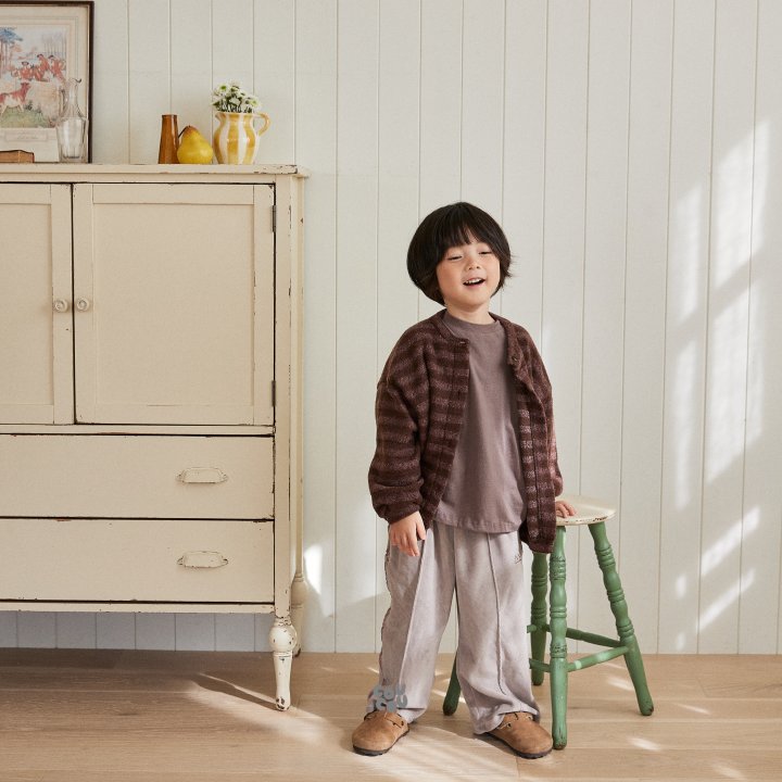 Cou Cou - Korean Children Fashion - #fashionkids - Stripe Knit Cardigan - 5