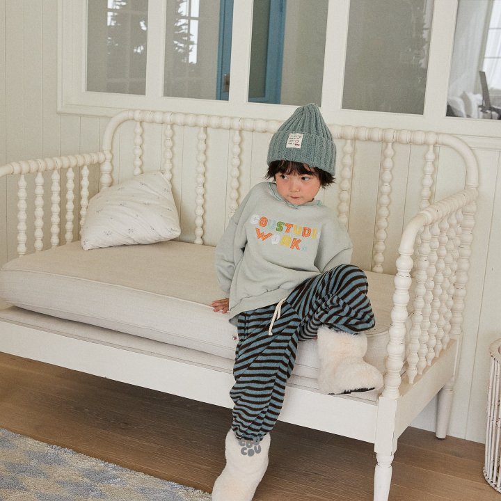 Cou Cou - Korean Children Fashion - #fashionkids - Stripe Fleece Pants - 2