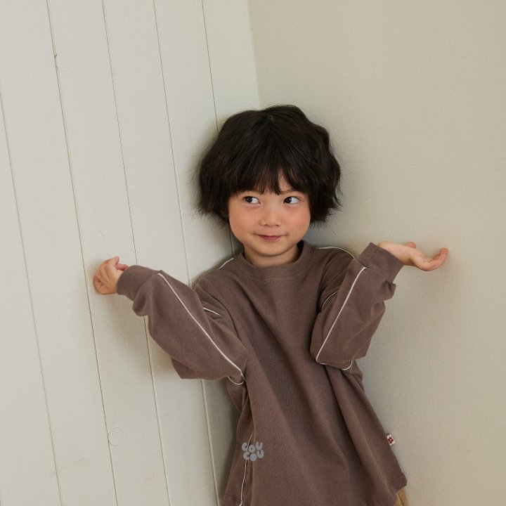 Cou Cou - Korean Children Fashion - #kidsshorts - Piping Simple Tee