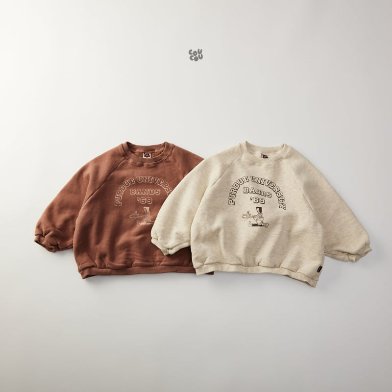 Cou Cou - Korean Children Fashion - #kidsshorts - Band Raglan Sweatshirt - 12