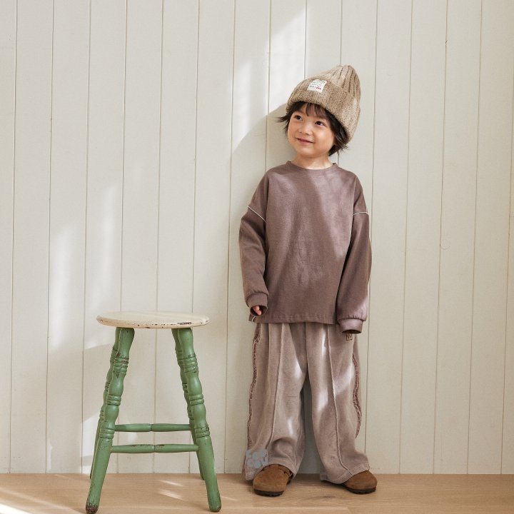 Cou Cou - Korean Children Fashion - #kidsstore - Piping Simple Tee - 2