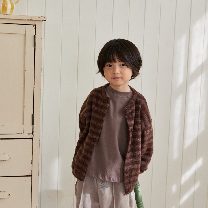 Cou Cou - Korean Children Fashion - #kidsstore - Stripe Knit Cardigan - 7