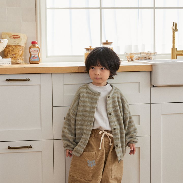Cou Cou - Korean Children Fashion - #kidzfashiontrend - Stripe Knit Cardigan - 8