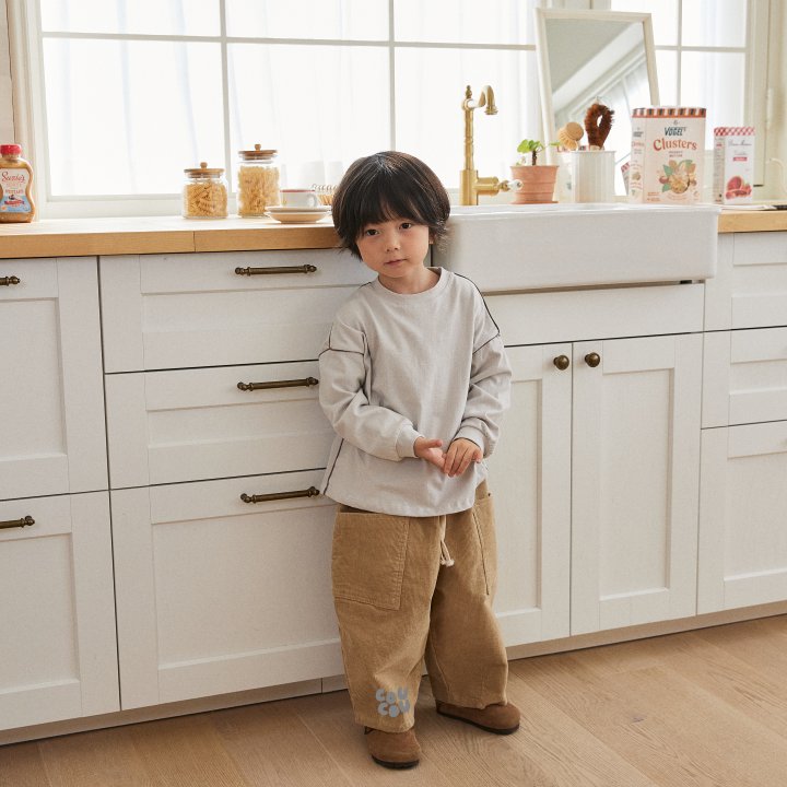 Cou Cou - Korean Children Fashion - #kidzfashiontrend - Corduroy Balloon Pants - 2