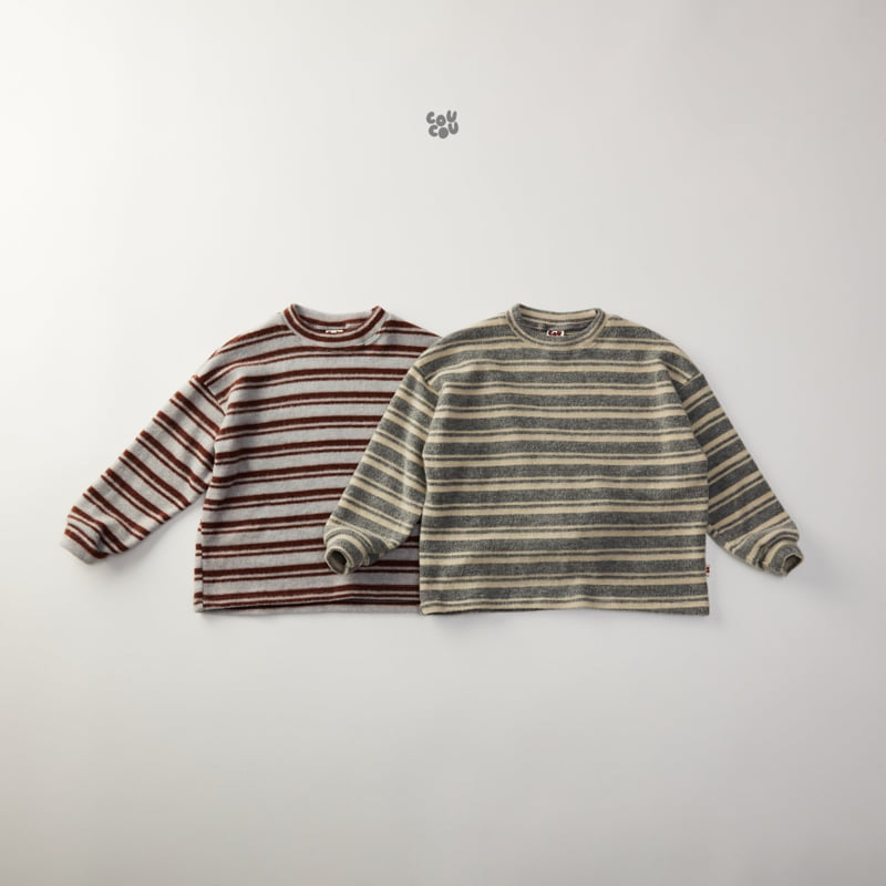 Cou Cou - Korean Children Fashion - #littlefashionista - Stripe Knit Tee - 12
