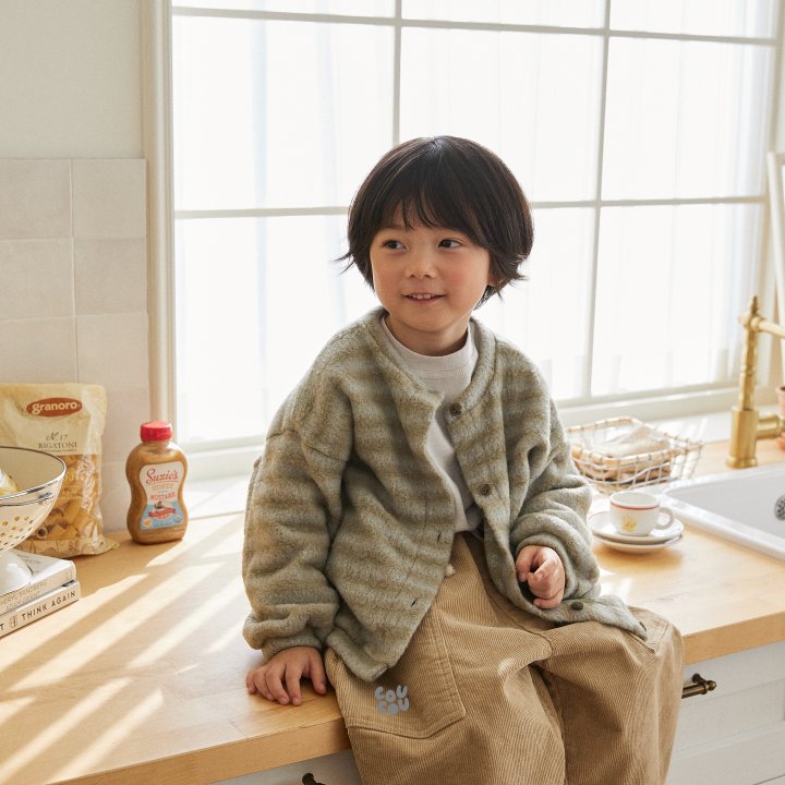 Cou Cou - Korean Children Fashion - #littlefashionista - Stripe Knit Cardigan - 10