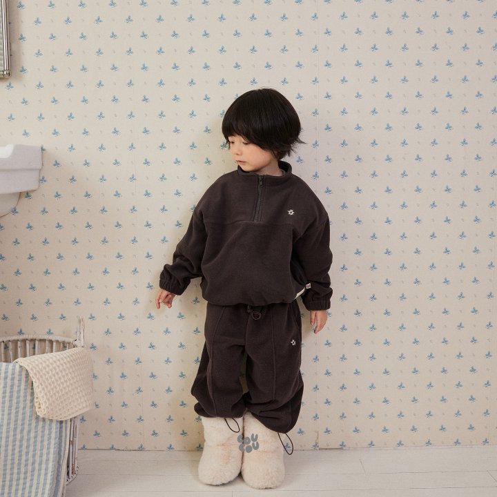 Cou Cou - Korean Children Fashion - #littlefashionista - Fleece Half Zip Anorak - 6