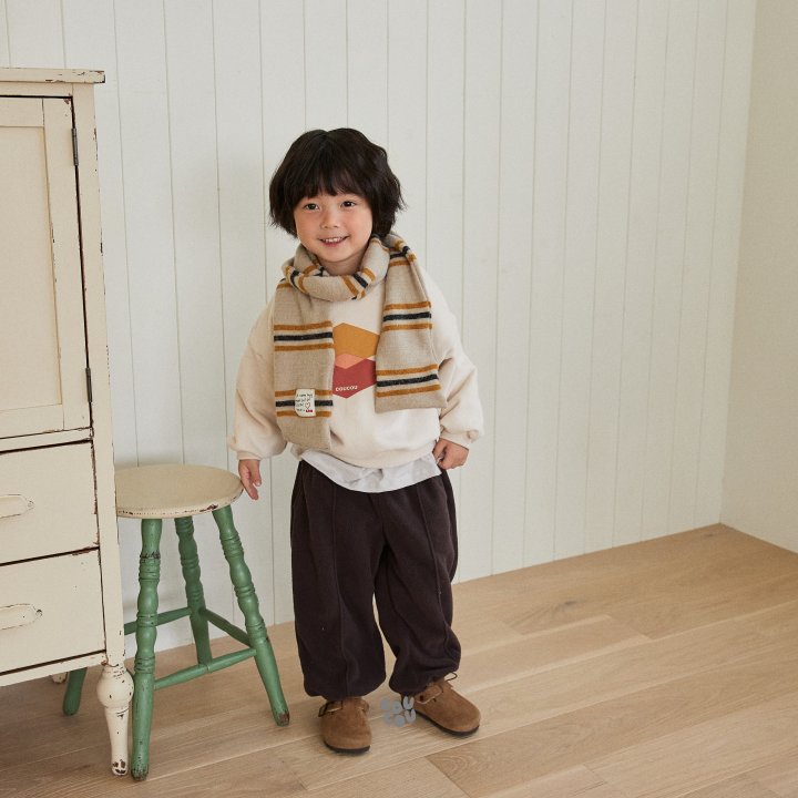 Cou Cou - Korean Children Fashion - #magicofchildhood - Cou Knit Stripe Muffler - 7