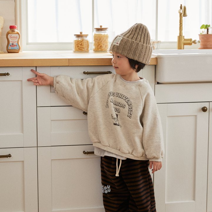 Cou Cou - Korean Children Fashion - #magicofchildhood - Band Raglan Sweatshirt