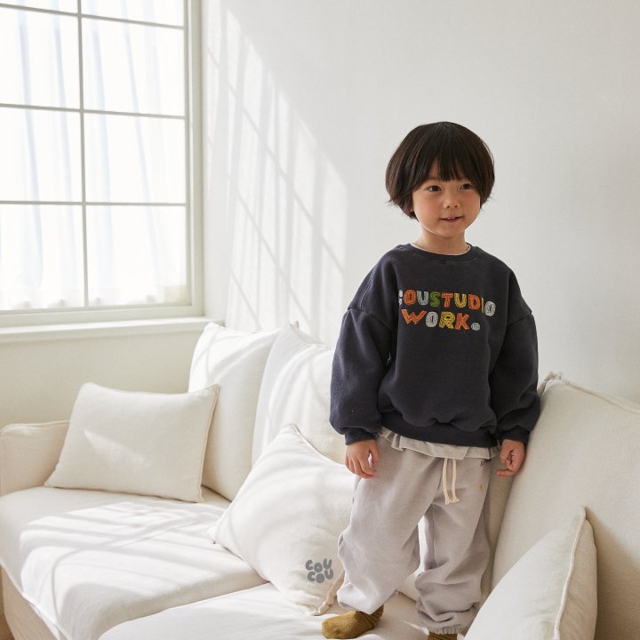 Cou Cou - Korean Children Fashion - #magicofchildhood - Cou Color Embroidery Sweatshirt - 10