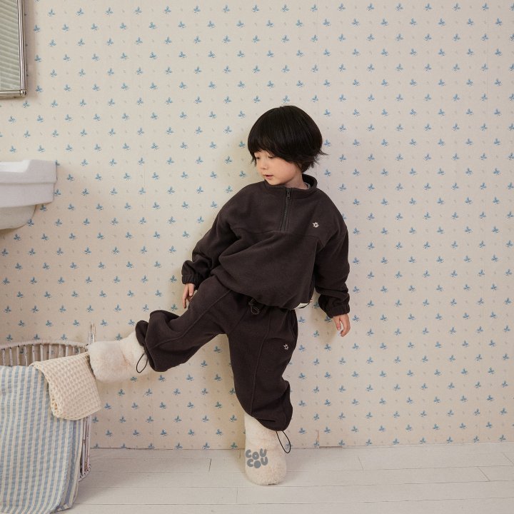 Cou Cou - Korean Children Fashion - #magicofchildhood - Fleece Half Zip Anorak - 7