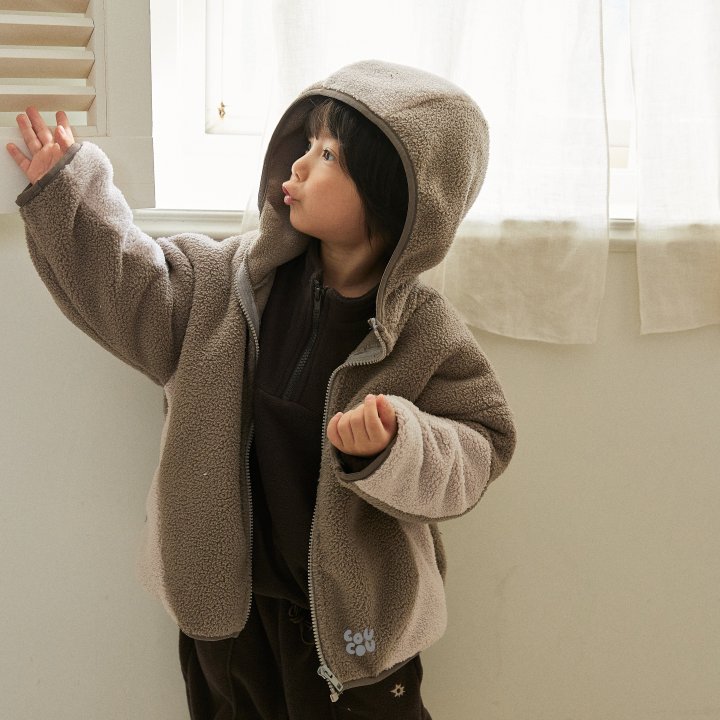 Cou Cou - Korean Children Fashion - #littlefashionista - Smile Fleece Jacket - 4