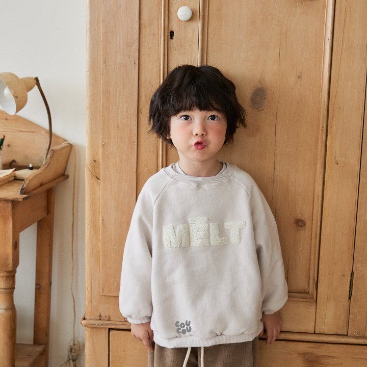 Cou Cou - Korean Children Fashion - #magicofchildhood - Melt Handle Embroidery Sweatshirt - 3