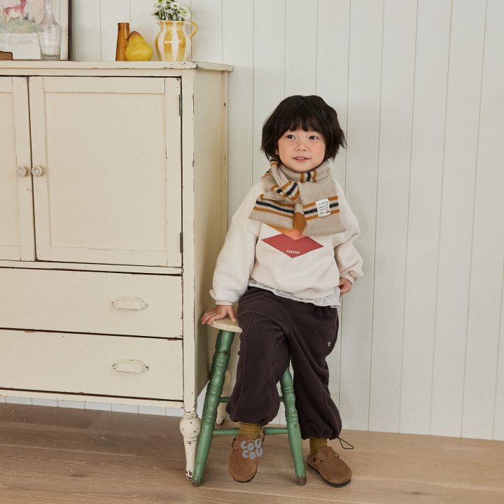 Cou Cou - Korean Children Fashion - #minifashionista - Cou Knit Stripe Muffler - 8