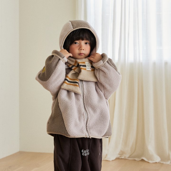 Cou Cou - Korean Children Fashion - #minifashionista - Smile Fleece Jacket - 5