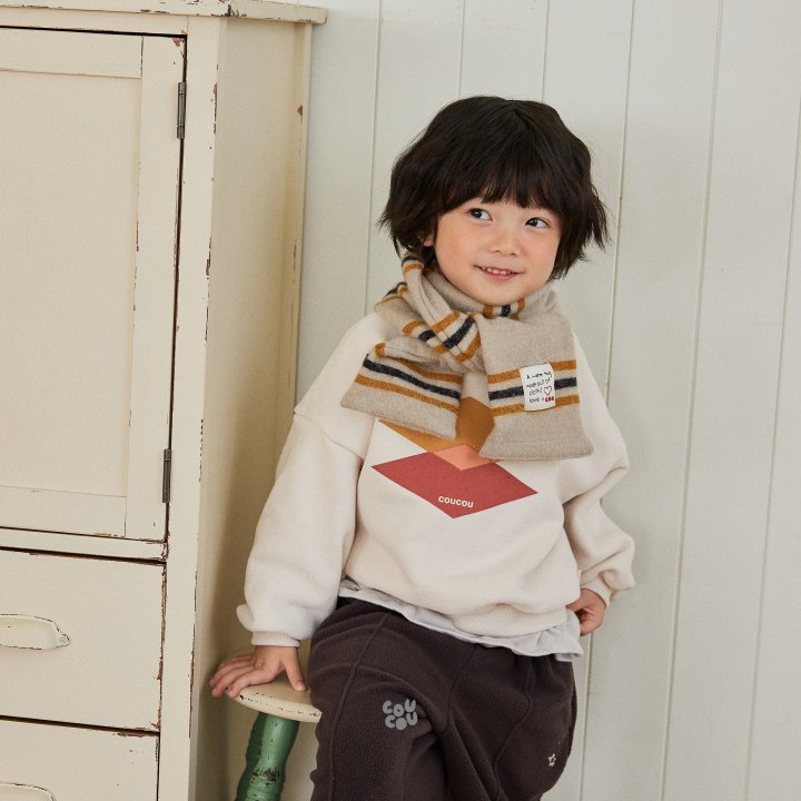 Cou Cou - Korean Children Fashion - #prettylittlegirls - Cou Knit Stripe Muffler - 9