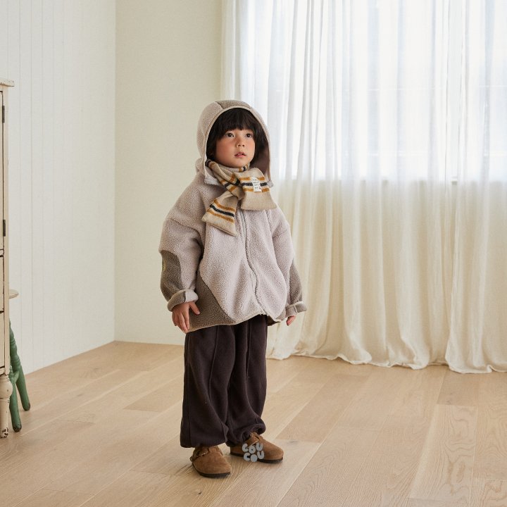 Cou Cou - Korean Children Fashion - #stylishchildhood - Cou Knit Stripe Muffler - 12