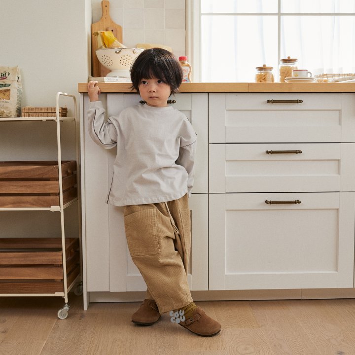 Cou Cou - Korean Children Fashion - #stylishchildhood - Piping Simple Tee - 11