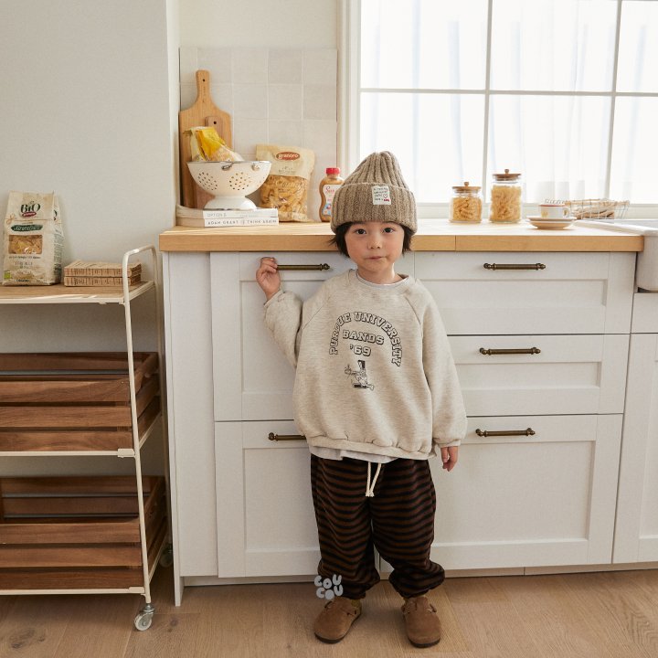 Cou Cou - Korean Children Fashion - #stylishchildhood - Band Raglan Sweatshirt - 6