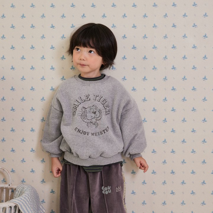 Cou Cou - Korean Children Fashion - #stylishchildhood - Tiger Sweatshirt - 3